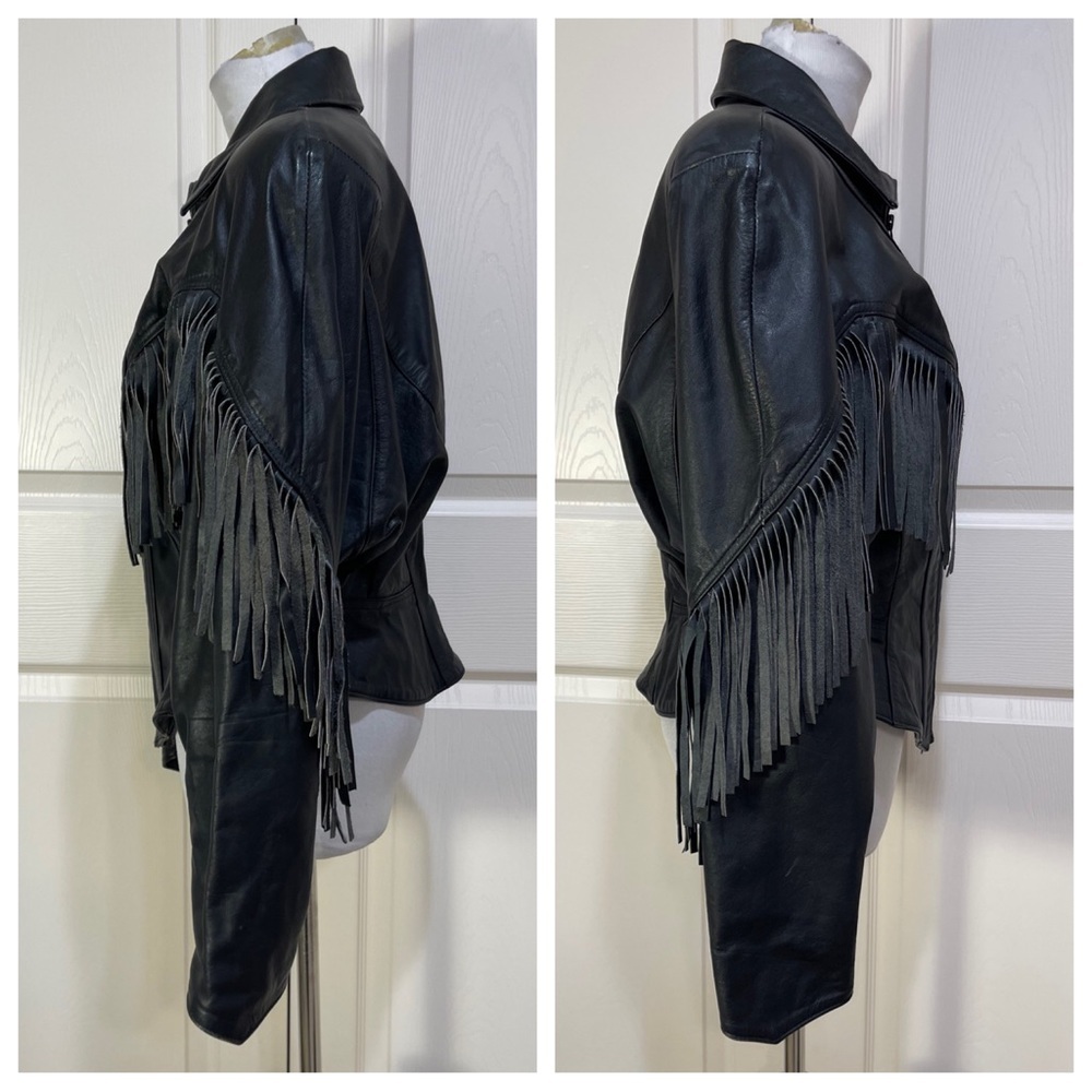 Vintage Phoenix fringe leather jacket - Picture 3 of 8